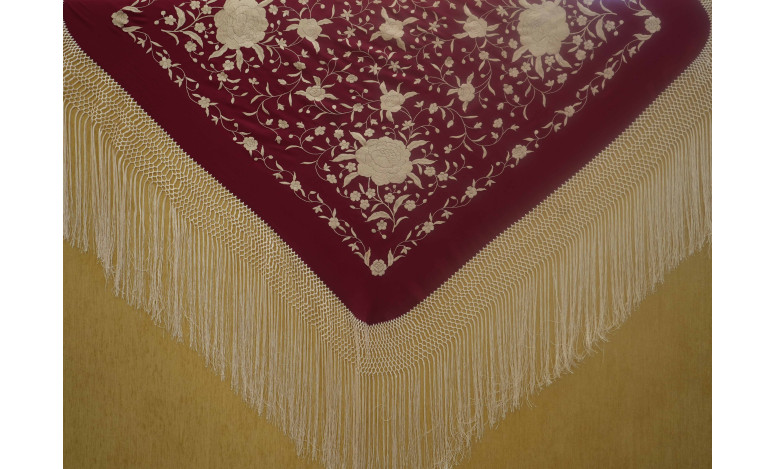 Mantón mano seda 115cm
