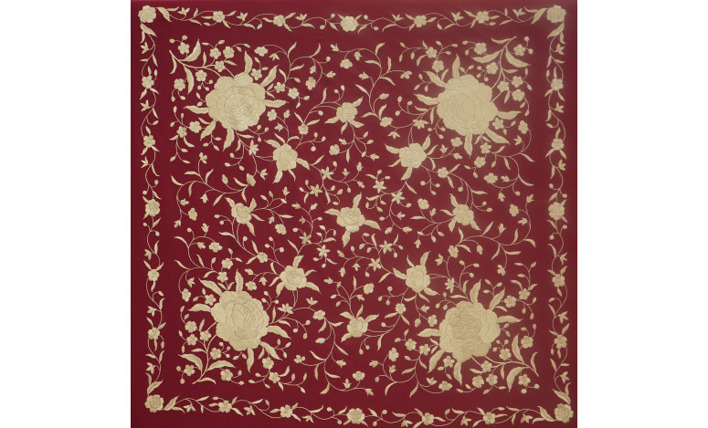 Mantón mano seda 115cm