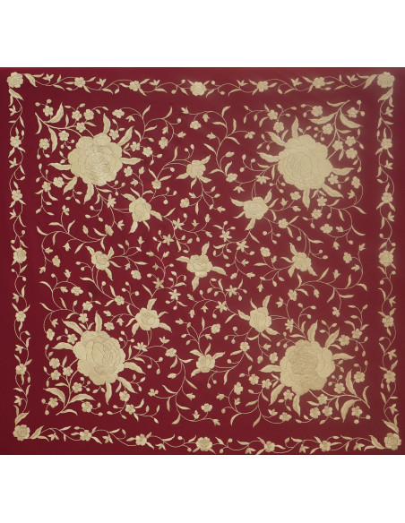 Mantón mano seda 115cm