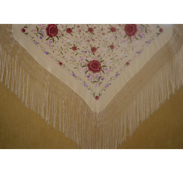 Mantón mano seda 115cm
