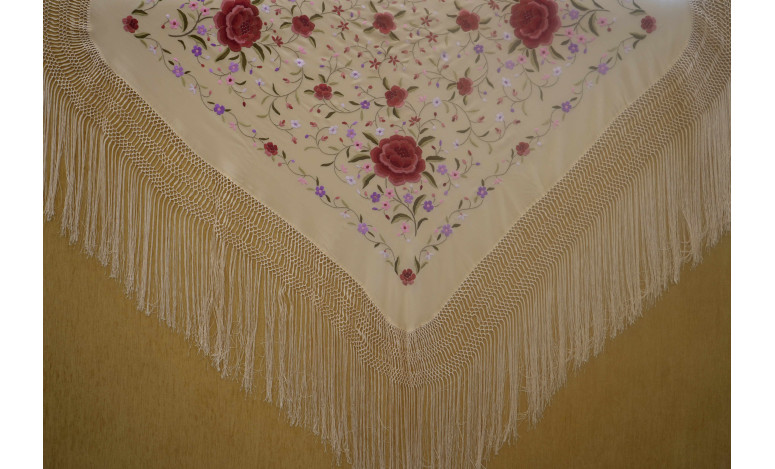 Mantón mano seda 115cm