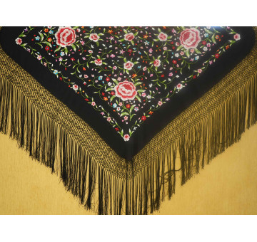 Mantón mano seda 115cm 2