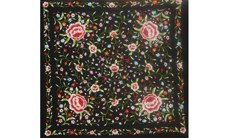 Mantón mano seda 115cm