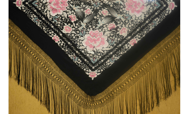 Mantón mano seda 140cm