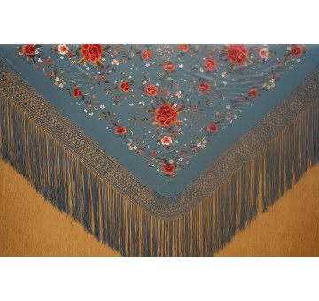 Mantón mano seda 140cm 2