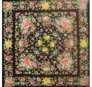 Mantón mano seda 140cm 2