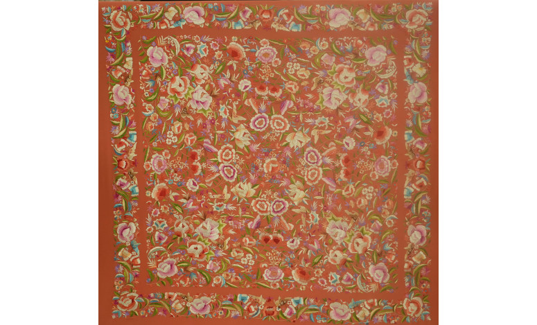 Mantón mano seda 140cm