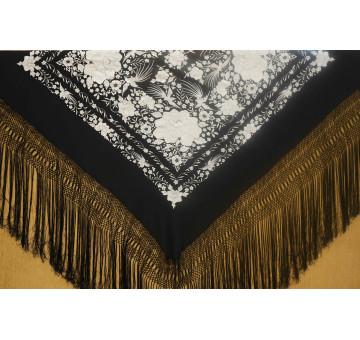 Mantón mano seda 140cm 2