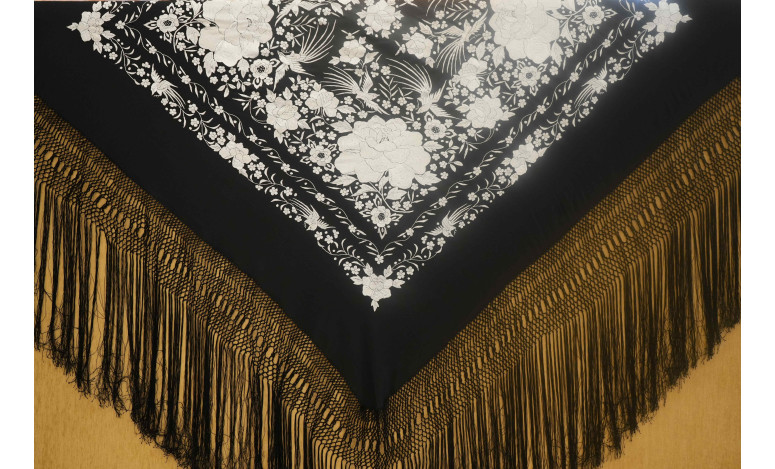 Mantón mano seda 140cm