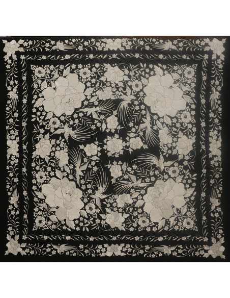 Mantón mano seda 140cm