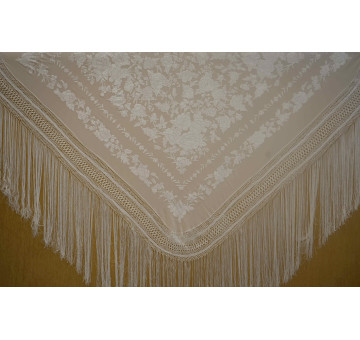 Mantón mano seda 140cm 2