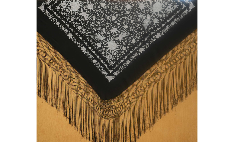 Mantón mano seda 140cm