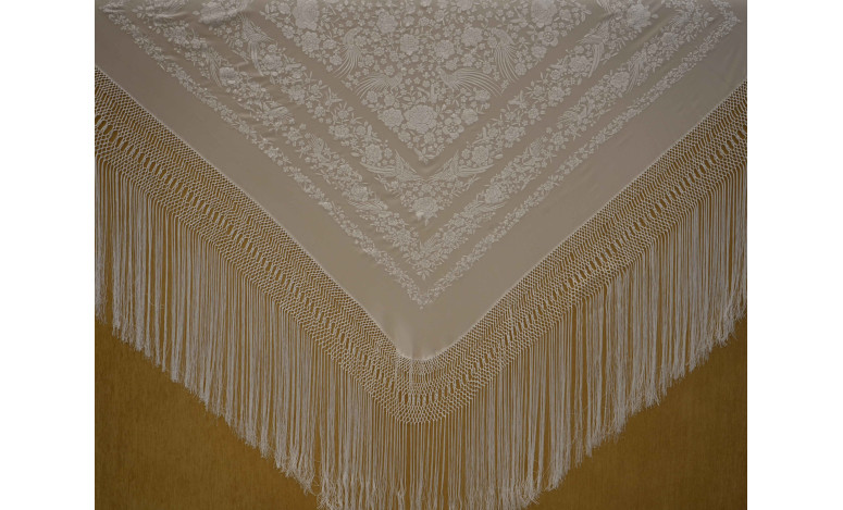 Mantón mano seda 135cm