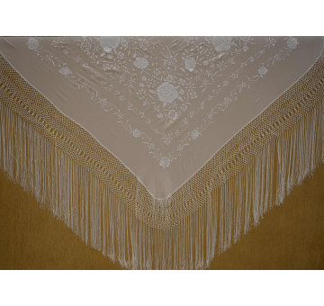 Mantón mano seda 135cm