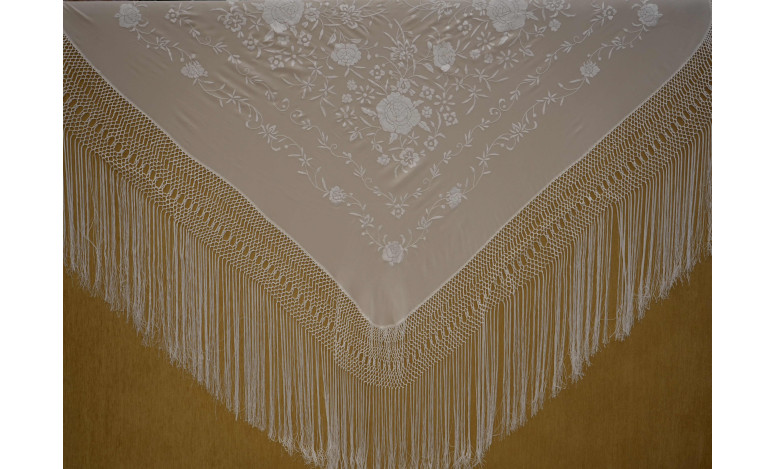 Mantón mano seda 135cm