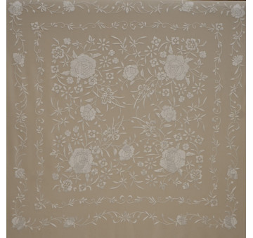 Mantón mano seda 135cm 2