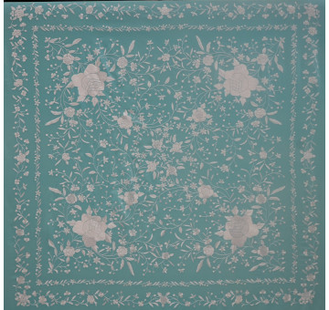 Mantón mano seda 140cm 2