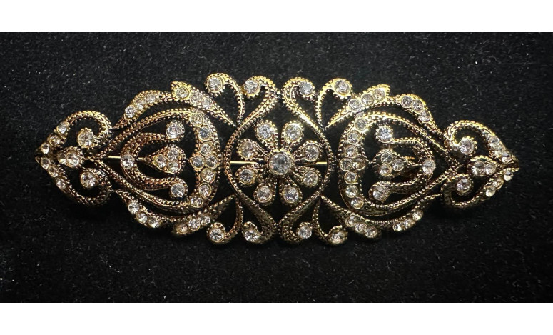 Broche mantilla rodio