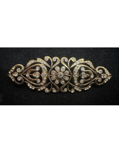 Broche mantilla rodio