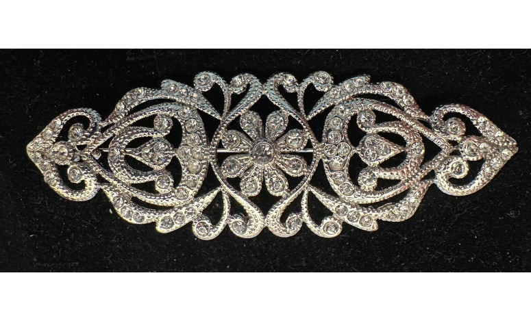 Broche mantilla rodio
