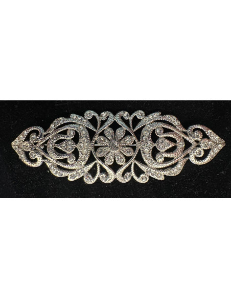 Broche mantilla rodio