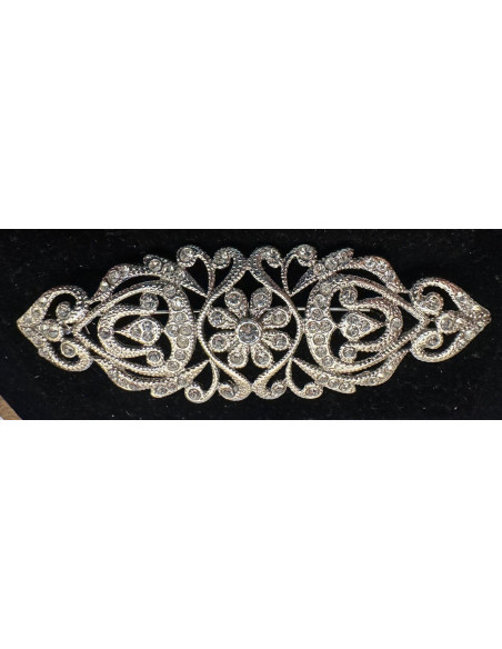 Broche mantilla rodio