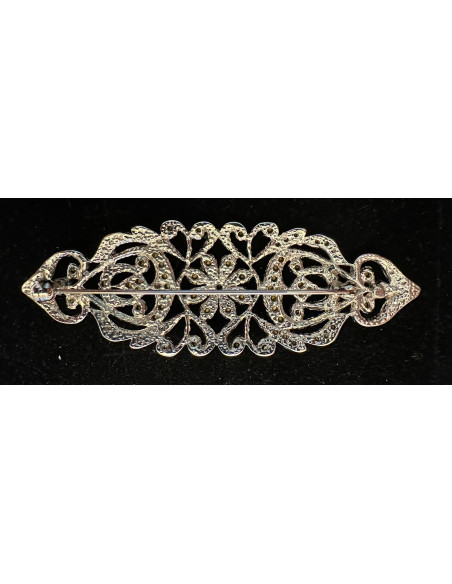 Broche mantilla rodio