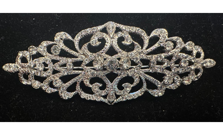Broche mantilla rodio