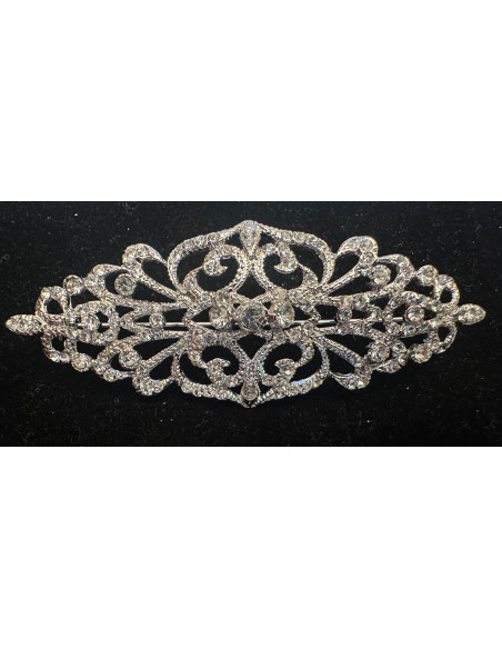 Broche mantilla rodio