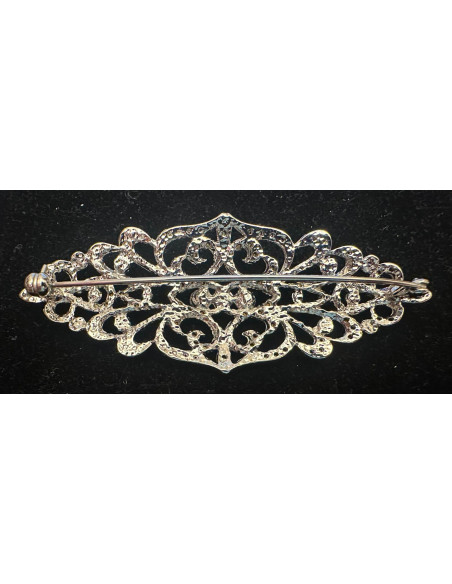 Broche mantilla rodio