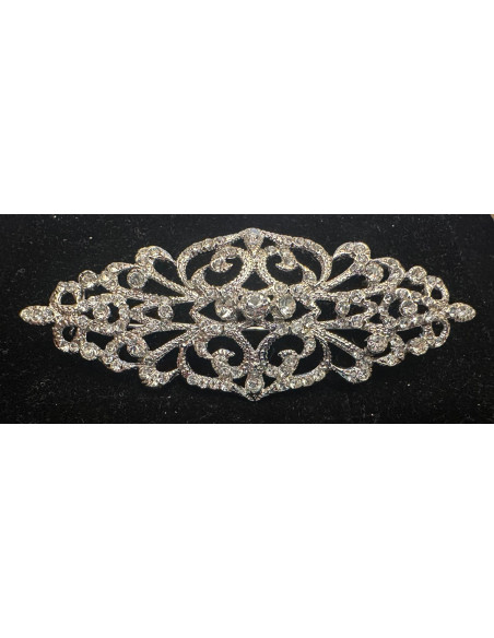Broche mantilla rodio