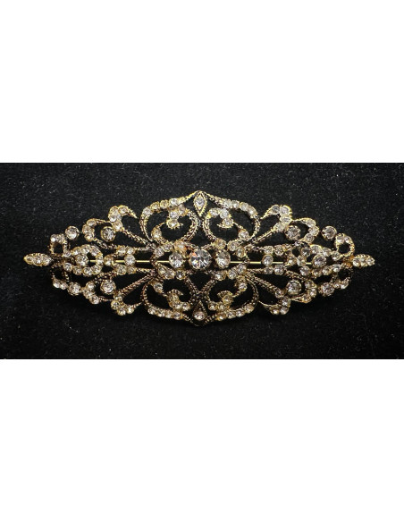 Broche mantilla rodio