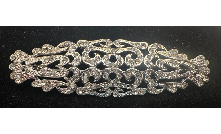 Broche mantilla rodio