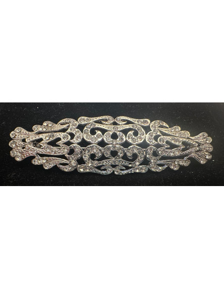 Broche mantilla rodio