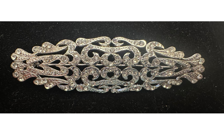 Broche mantilla rodio