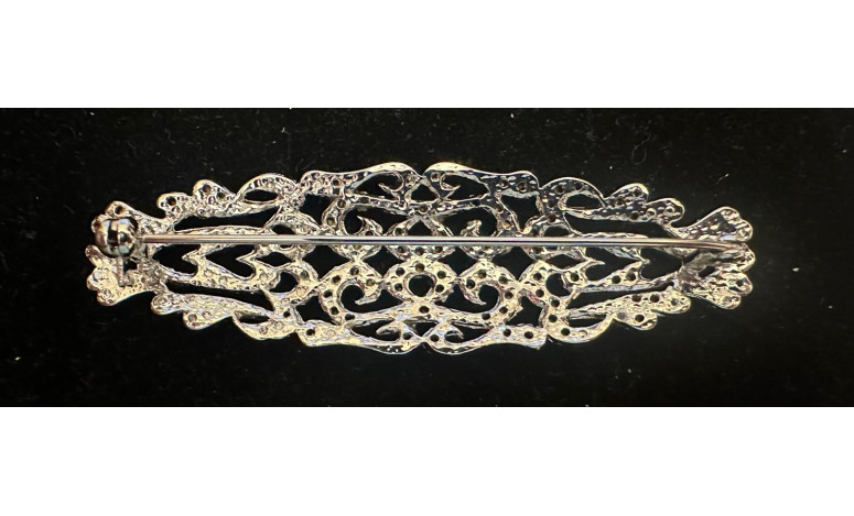 Broche mantilla rodio