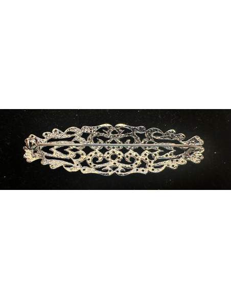 Broche mantilla rodio