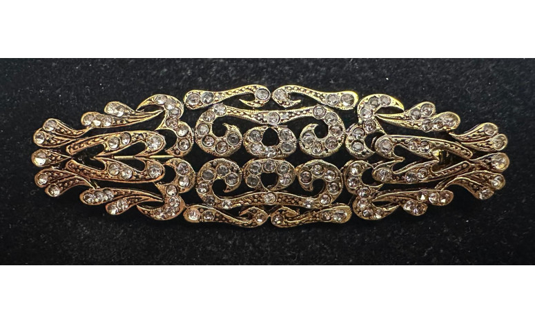 Broche mantilla rodio