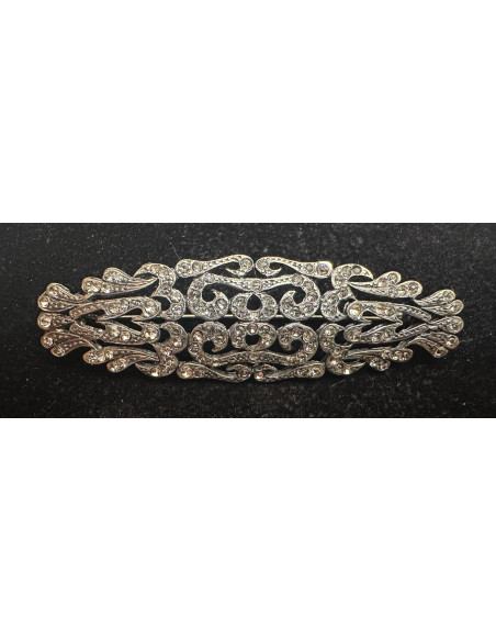 Broche mantilla rodio