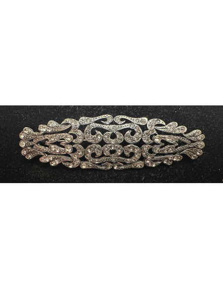 Broche mantilla rodio