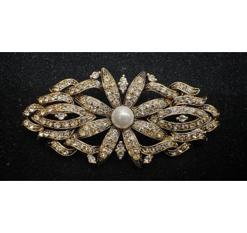 Broche mantilla rodio 2
