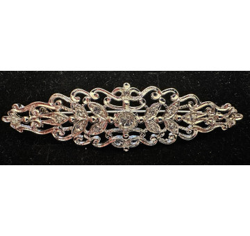 Broche mantilla rodio