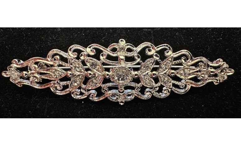Broche mantilla rodio