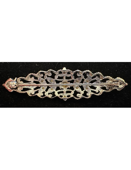 Broche mantilla rodio