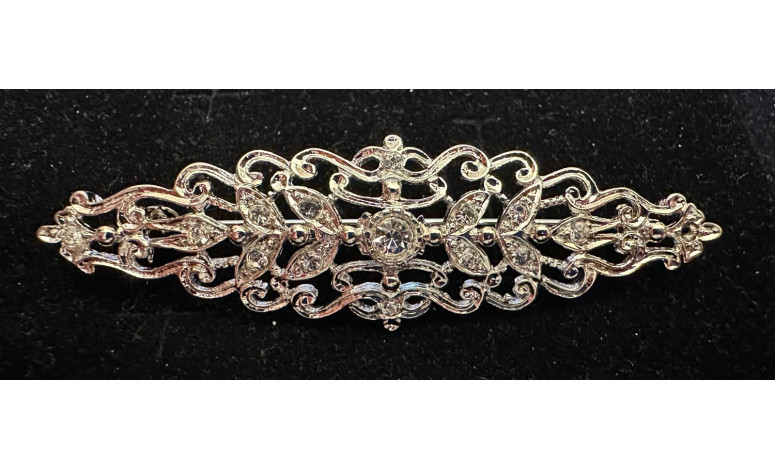 Broche mantilla rodio