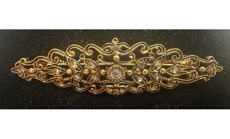 Broche mantilla rodio