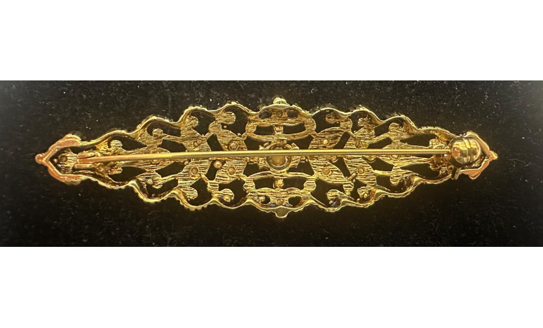 Broche mantilla rodio