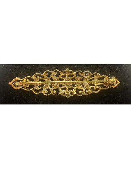 Broche mantilla rodio