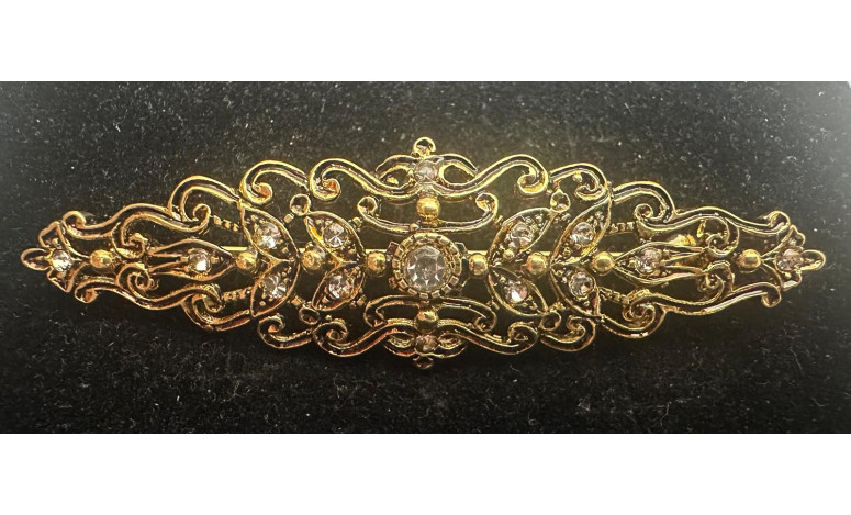 Broche mantilla rodio