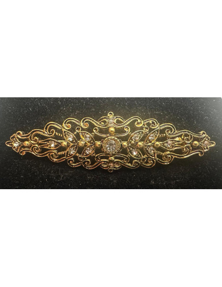 Broche mantilla rodio